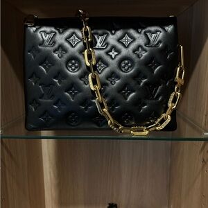 Louis Vuitton Black Coussin PM